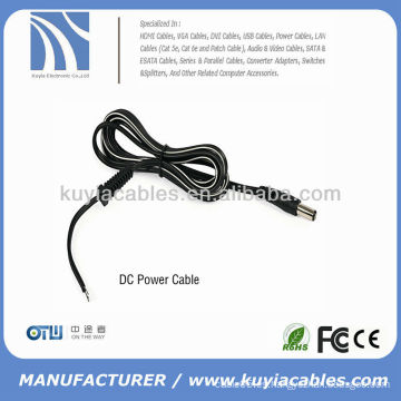 Cable de alimentación de CC de cobre negro (1,5 m, con toma de 2,1 / 5,5)